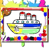 Boats Coloring Book