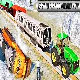 Chained Tractor Towing Train Simulator