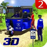 Police Auto Rickshaw Taxi Game
